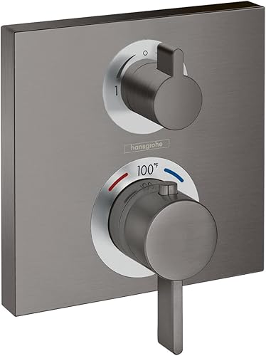 Miniatura 10 de hansgrohe Ecostat 15712141 - Moderna válvula de ducha termostática con control de temperatura en bronce cepillado Bronce cepillado,Cromo cepillado