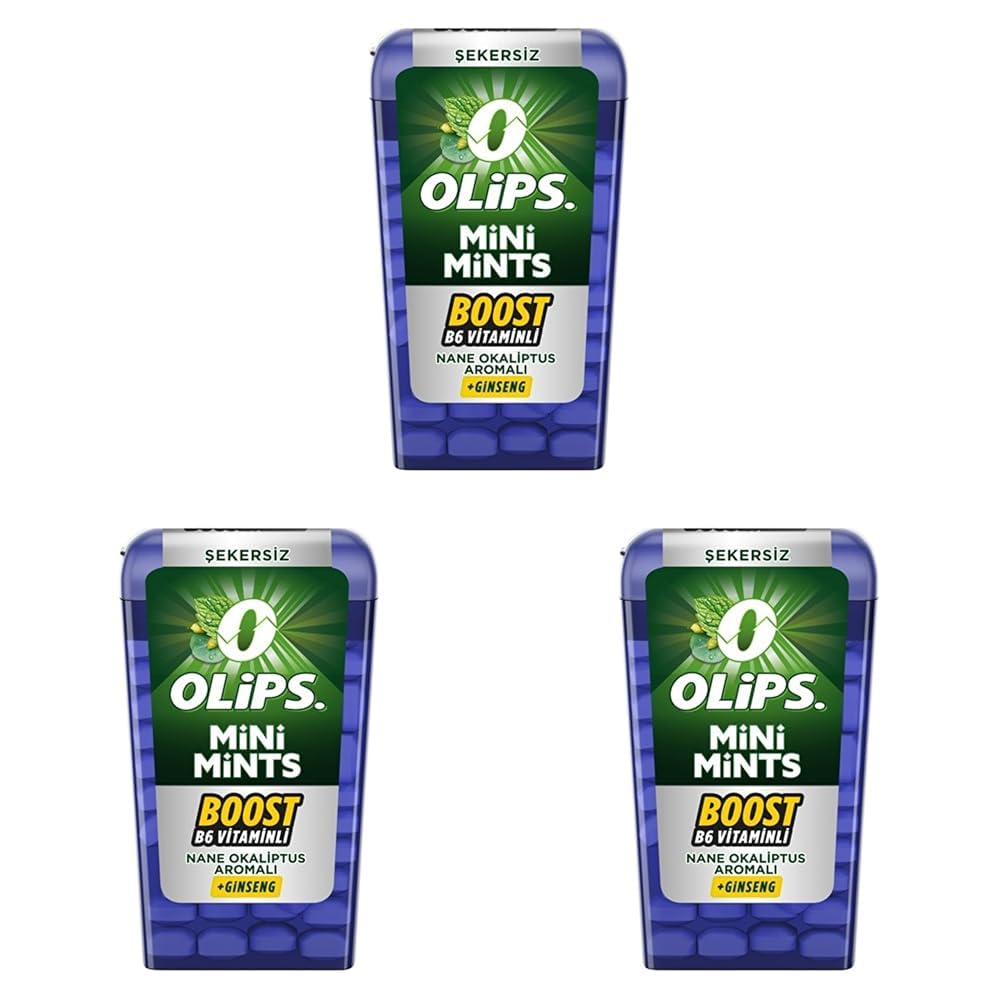 Olips Mini Mints Nane Okaliptus Aromalı Şekersiz Ferahlatıcı Şeker 12,5 gr 3lü paket