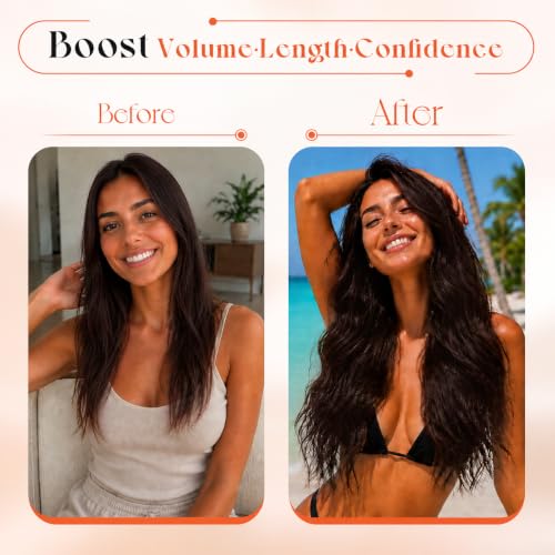 Image of Sunny Hair Clip in Hair Extensions Real Human Hair Dark Brown 150g