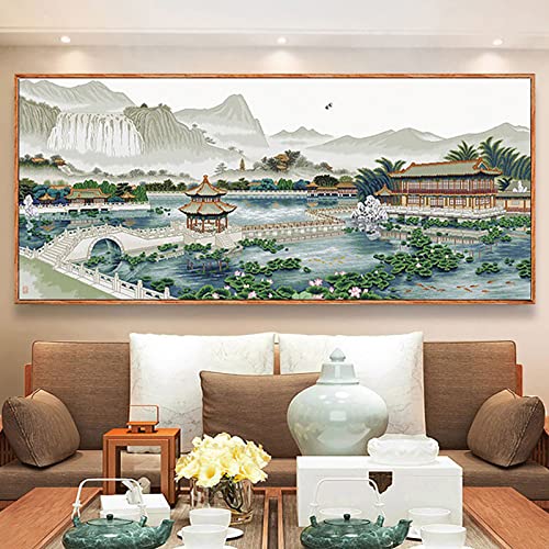 Broderie diamant kit complet paysage Instarry grand format 120x50 cm - 2