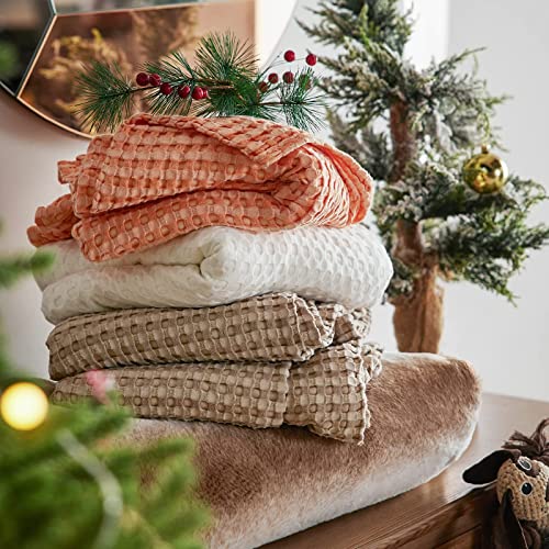 Bedsure Cooling Bamboo Waffle Queen Size Blanket - Soft, Lightweight And Breathable Full Blankets For Hot Sleepers, Luxury Cotton Throws For Bed, Couch And Sofa, Navy 90X90Inches #TOP7