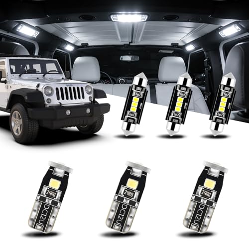 Kit de 6 bombillas LED interiores para Jeep Wrangler JK miniatura 1