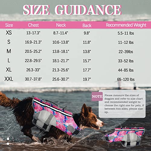 Iecoii Dog Life Jacket Reflective Dog Life Vests For Boating Swimming Dog Floatation Vest Life Preserver For Dogs With Rescue Handle Dog Swimsuit With Enhanced Flotation For Small Medium Large Dogs #TOP2