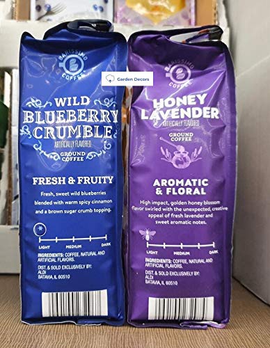 Barissimo Coffee Limit Edition Wild Blueberry Crumble and Honey Lavender Ground Coffee 12oz 340g (Two Bags)