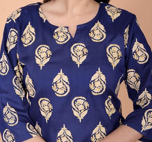 Image of Malikcraft Women's Rayon Printed Short Kurti Stylish Kurta for Women Trendy Short Kurta for Daily & Office Wear PR1