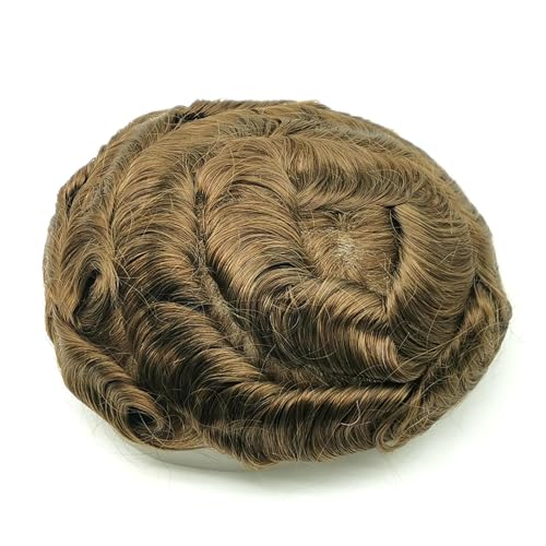 YANAHAIR Toupee for Men, Real Human Hair Replacement System, Fine French Lace Hairpiece, Customizable Hair Units - Image 2