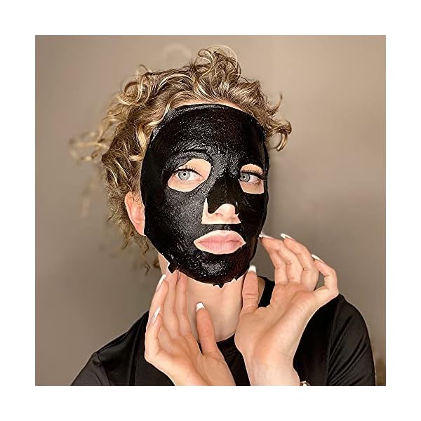MECMOR-Black-Cleaning-Facial-Treatment-Mask-Remove-Blackheads-Reduce-Fine-Lines-Rose-Serum-Brightening-Hydrating-Moisturizing-Sheet-Mask-for-Dry-Oily-Vegan MECMOR Black Cleaning Facial Treatment Mask, Remove Blackheads, Reduce Fine Lines, Rose Serum Brightening Hydrating Moisturizing Sheet Mask for Dry, Oily, Vegan