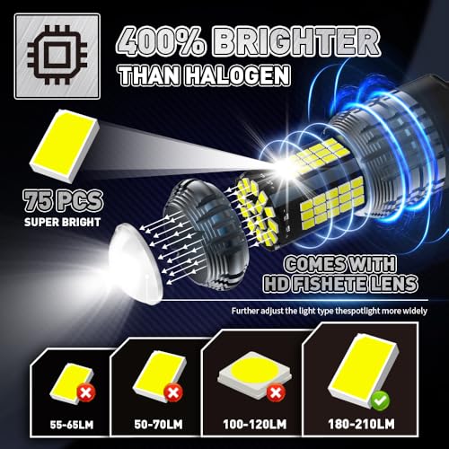 Ampoules LED 7443 T20 KaiDengZhe - Feux Stop/Arrière - 126SMD 3020 - 3200LM - 9W - 2Pièces - Blanc