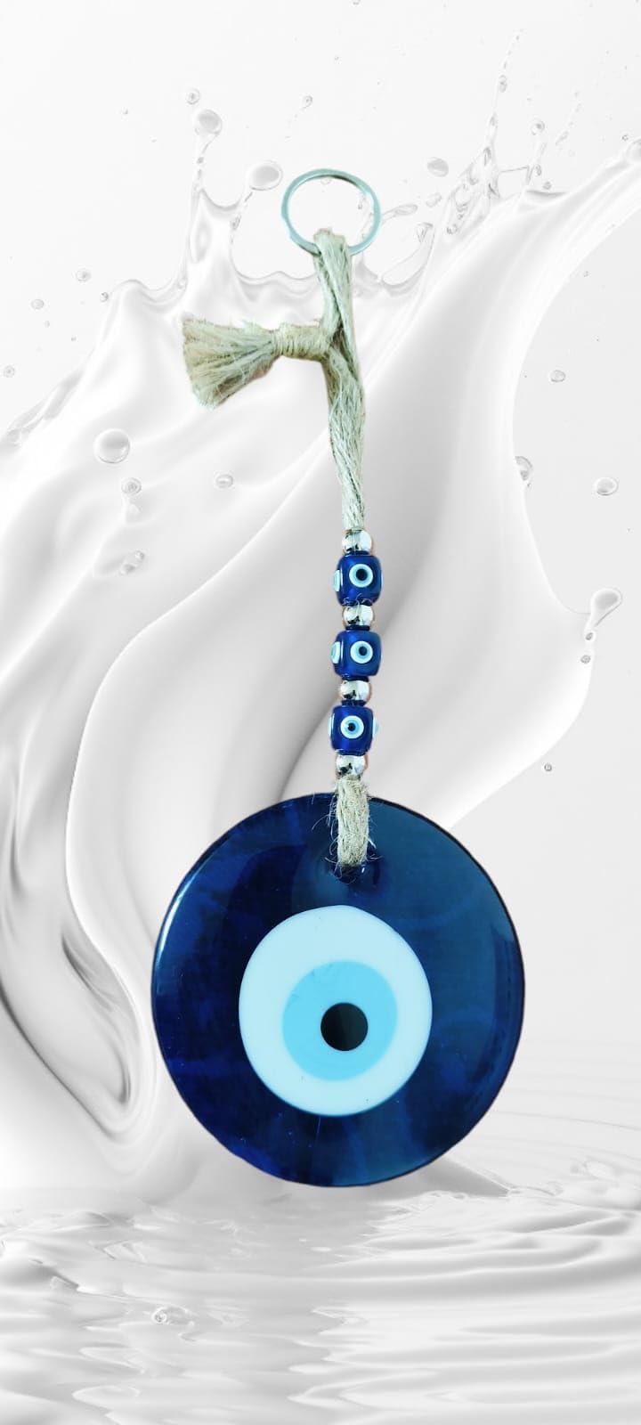 KReating Dot Large 8 cm Handmade Authentic Turkish Evil Eye Blue Glass Hanging for Protection & Good Luck | Powerful Symbol of Good Fortune | Useful at Home-Office-Shop-Factory-Car (‎Design-EEH82403) (B0DDL9SQCT) Amazon Price History, Amazon Price Tracker