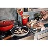 Le Creuset Schöpflöffel Mit Silikon-Einsatz Schwarz/Rot
