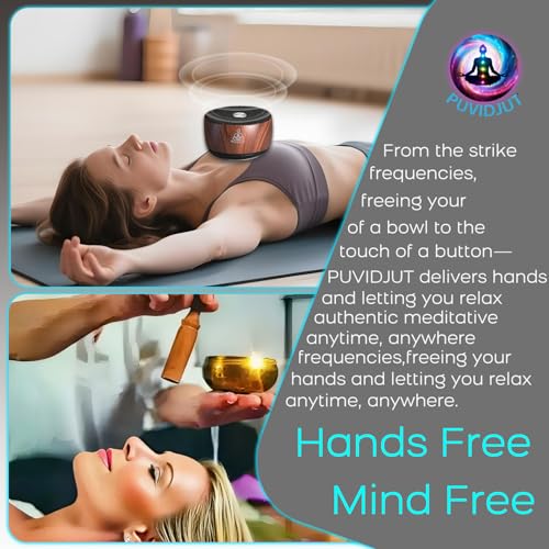 Image of Sound Frequency Machine,Meditation Generator Instrument,Tone Device Tools - Solfeggio Frequencies Bath for Yoga, Mindfulness, Vibration System of Chakra Balancing, 5 Tones, 3 Timers
