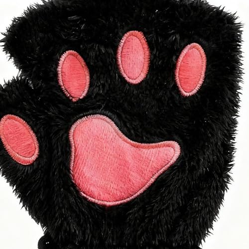 Guantes calefactores para mujer con USB en forma de pata de gato 6