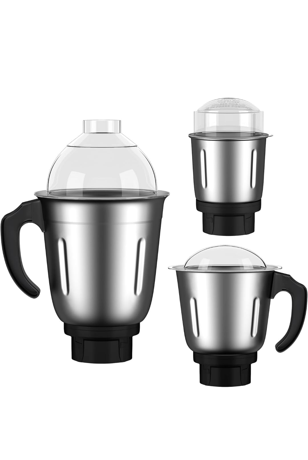 Stainless Steel Combo Jar Set 3 pc set for Mixer Grinder, Compatibility with all mixer grinders with 2 slots of jar fitting with 4 teeth coupler (500 Ml & (1500ml & 1000ml) Mixer Grinder Jar)-picture-19