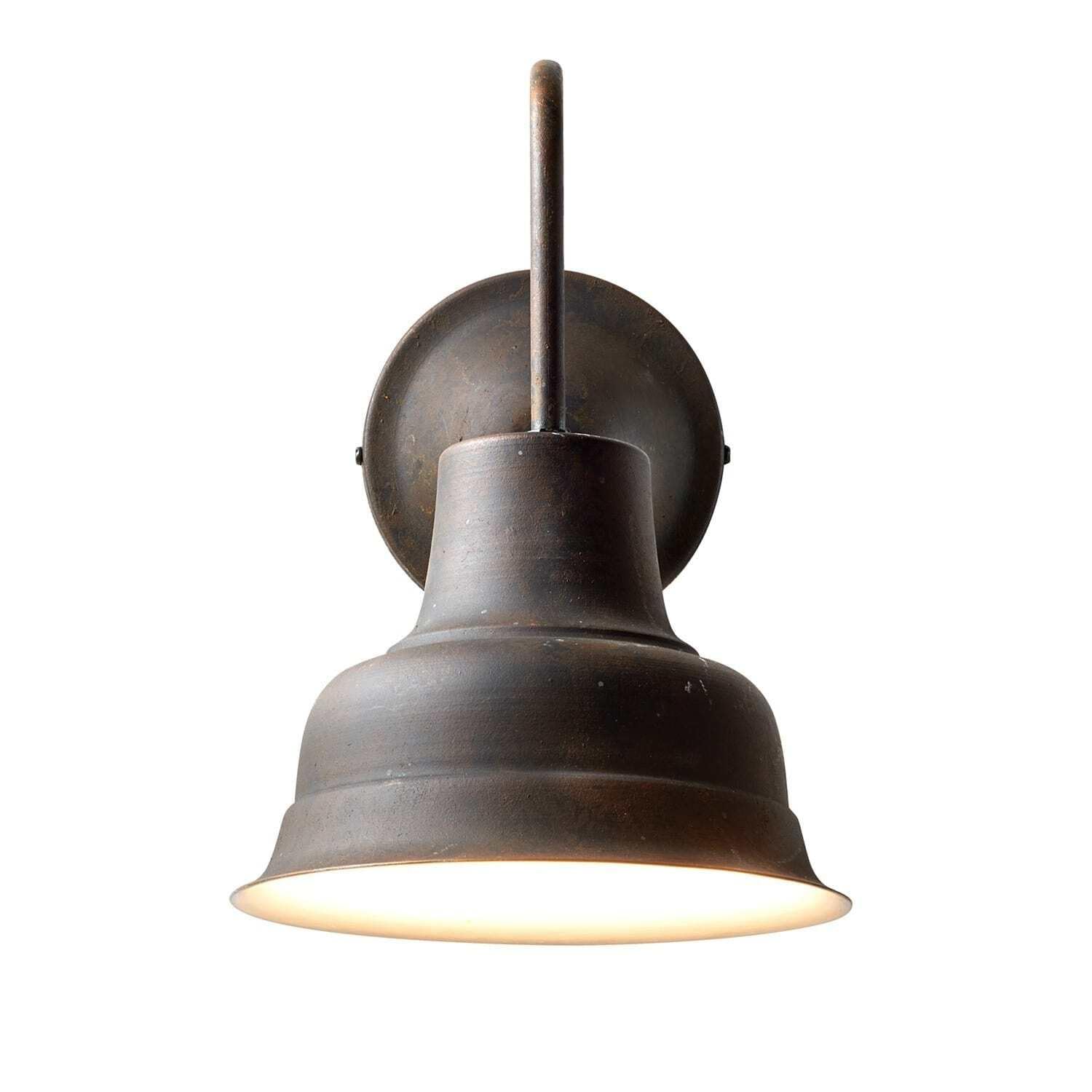 LOBERON Wandlampe Sidney, rustikales Design im Industrial-Trend, Wandleuchte im Vintage-Look, Industrie-Charme, Eisen, antikbraun