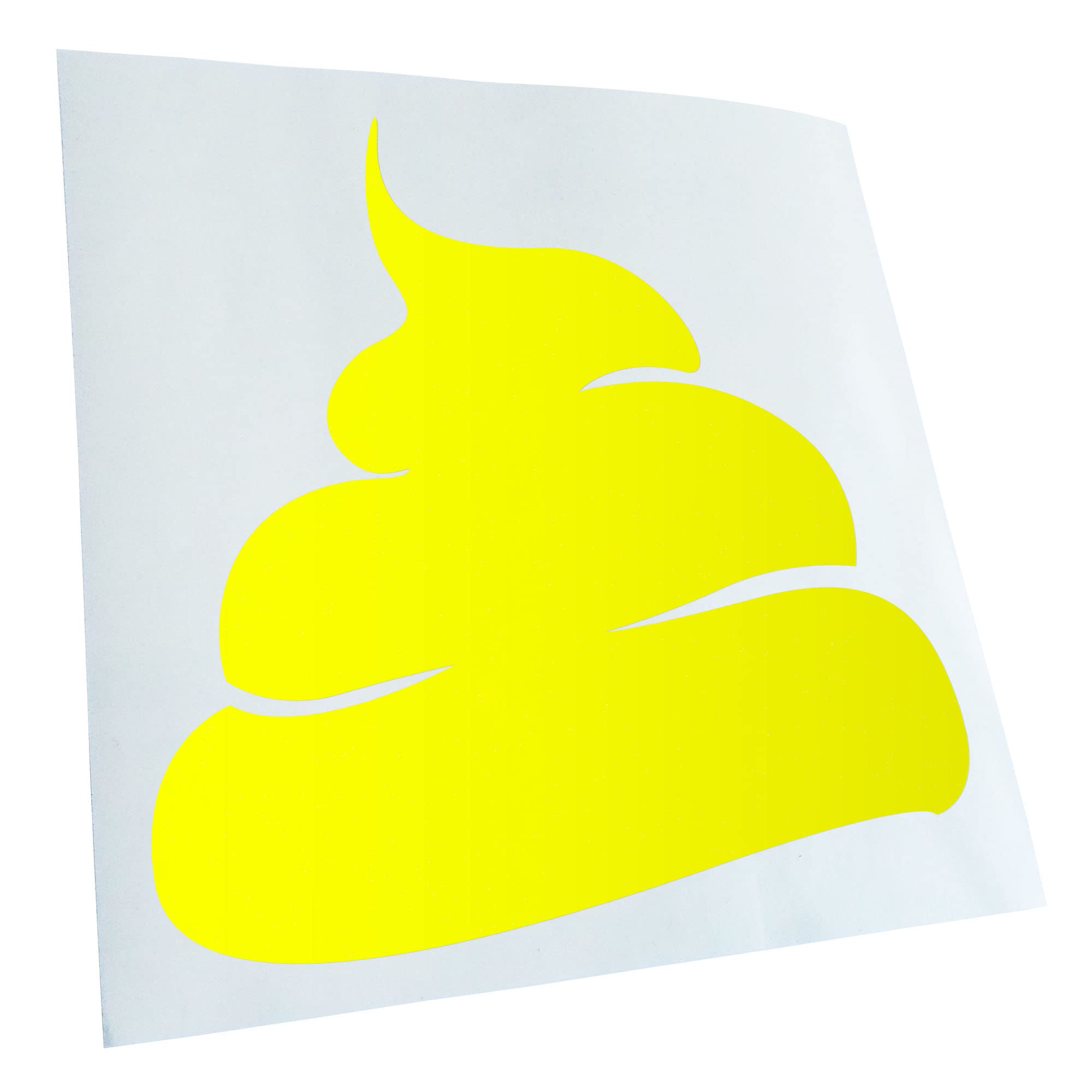 Kiwistar - Car Sticker - Neon Yellow - 60 x 60 cm Kackhaufen Fun - Rear Window Car Sticker Weatherproof for Car Truck Moped Truck - Sticker Exterior Self-Adhesive Tuning Accessories for Window