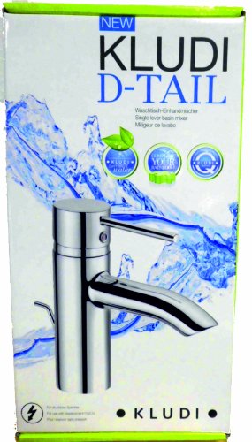 Kludi D-TAIL Waschtisch-Einhandmischer mit Ablaufgarnitur (Für drucklose Speicher)