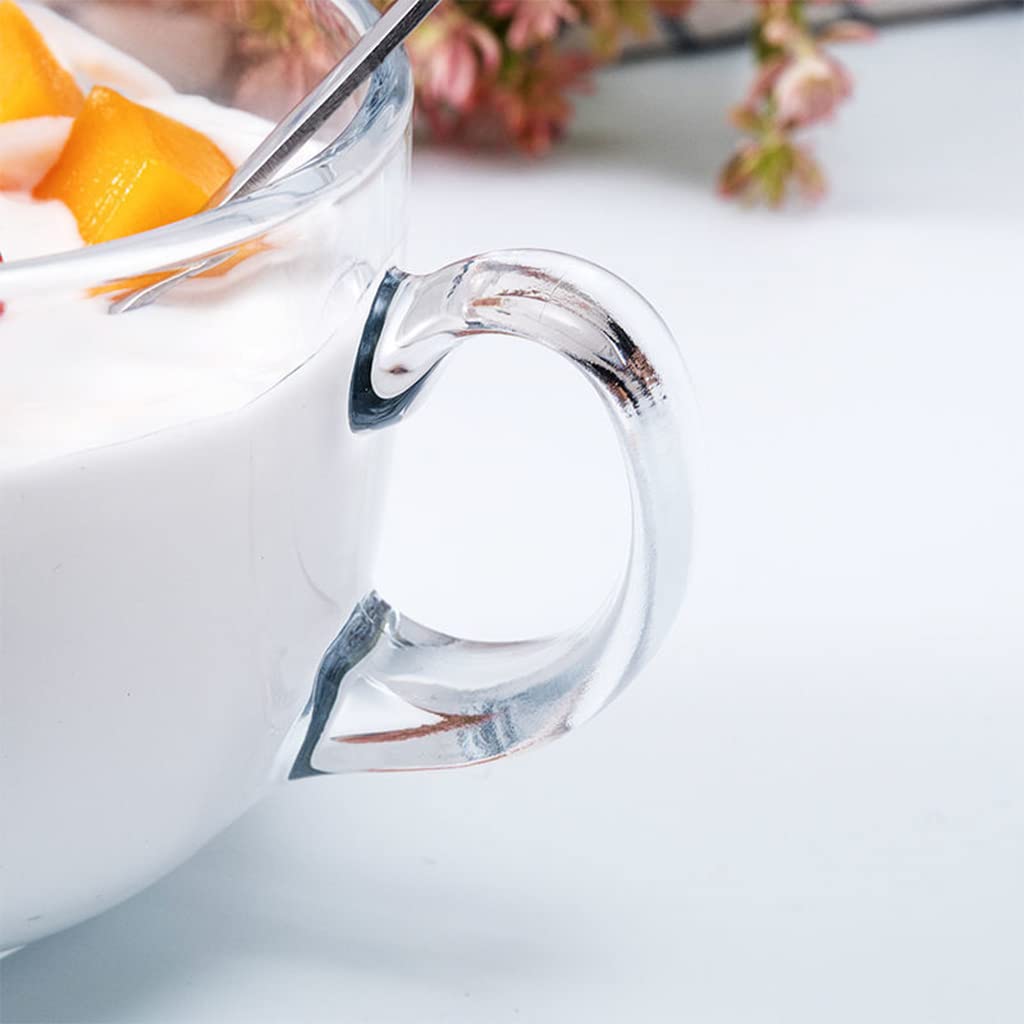 YAMSH Lot De Grandes Tasses à Café Transparentes De 2,15 Ml à Large