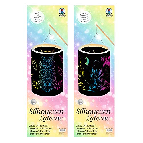 Preisvergleich Produktbild Ursus - Silhouetten Laterne Drache + Eule