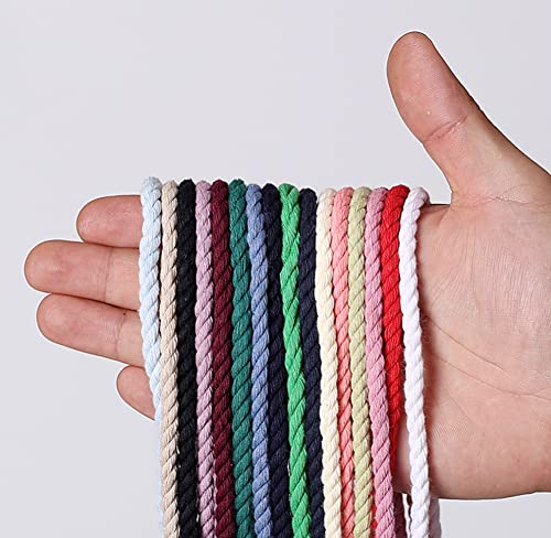 image for FLIPPED 100% Natural Cotton Macrame Cord,5mm x110 Yards Macrame Cords 