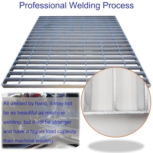 Image of Galvanized Steel Drain Grate, Driveway Channel Cover 32x32 in