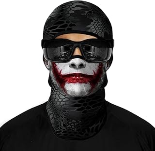 ShopINess Unisex 3D Sturmhaube Vollgesichtsmaske Sonnenschutz Abdeckung Maske für Männer Frauen Ski Motorrad Sport Radfahren Festivals und Halloween - Joky