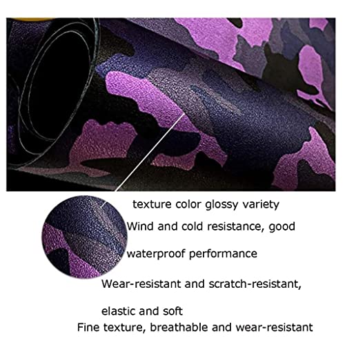 Tissu satiné camouflage violet pour linge de maison créatif 8m - 2