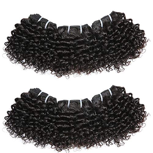 Aiokrtse Peruvian Virgin Hair Short Kinky Curly...