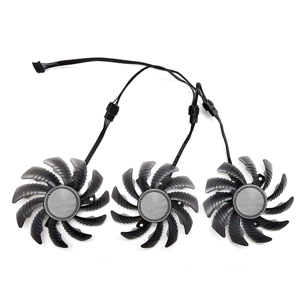 Rakstore T128010SU GA81S2U Graphics Card Cooling Fan Replacement for GIGABYTE RTX 3060 3060 Ti RX 6600 XT 6700 XT Gaming Quiet Cooler Fan (3 Pcs)