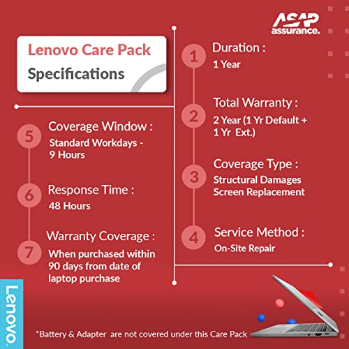 Image of Lenovo Branded 1 Year Extended Warranty for Select Lenovo Laptops (Email Delivery, No Physical Kit)