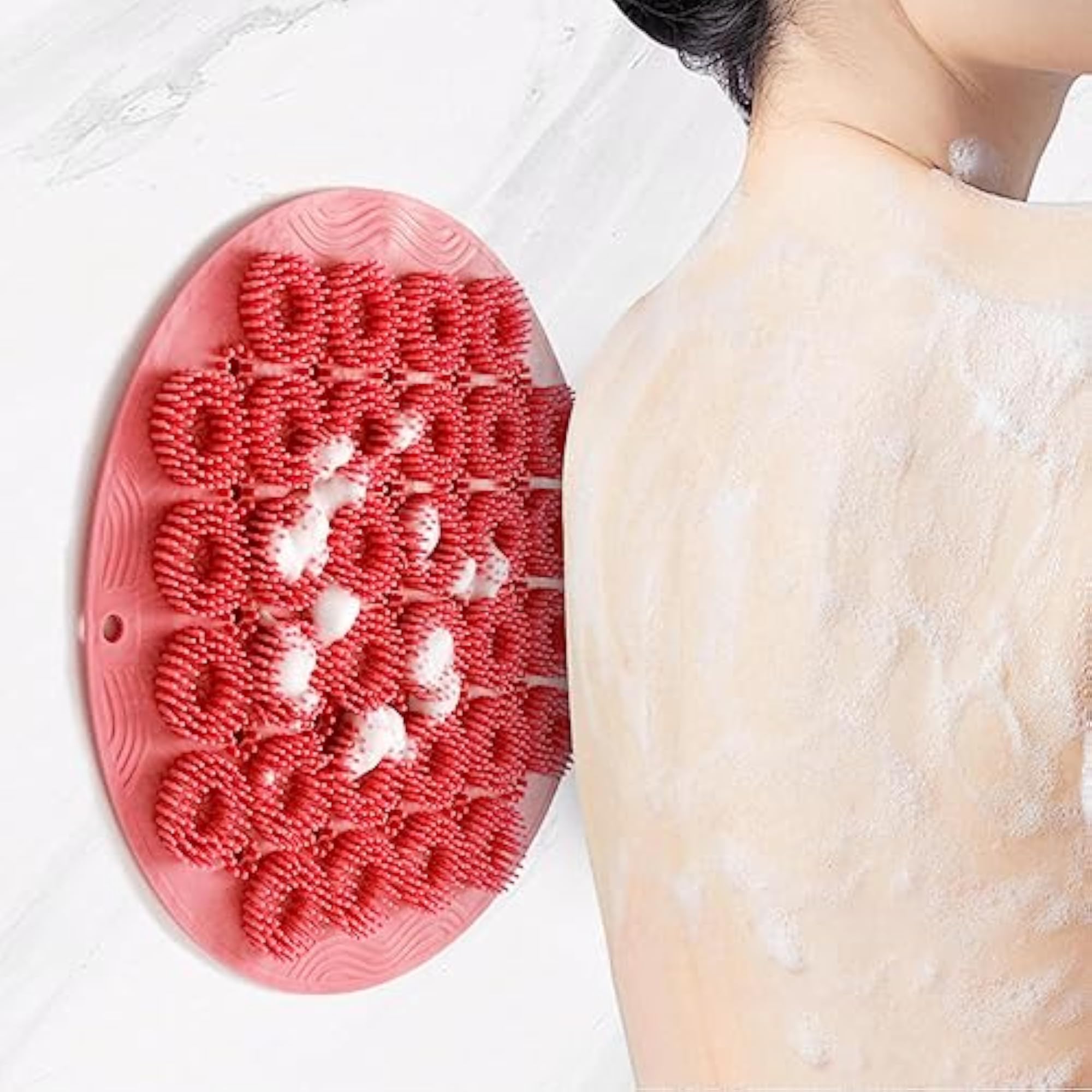 Silicone Shower Foot Back Scrubber with Suction Cups