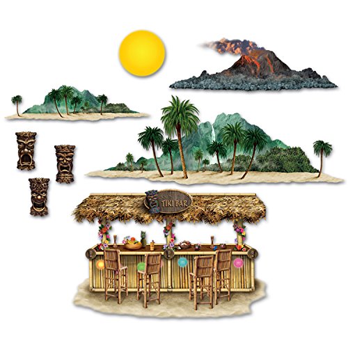 Tiki Bar & Island Props Party Accessory (1 count) (8/Pkg)