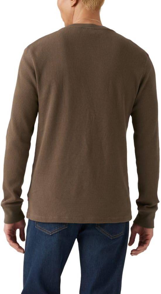 Levi's Mens Long Sleeve Thermal 3 Button Henley - Image 2