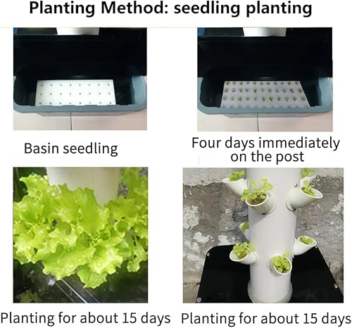 Sistema de Jardine de Torre Distrita de 30 Pód) con Temporador de Bombas, Kit de Crecimiento Aeropónico para Herbillas de Indoor Frutas Vegetable, Compact Space Saving Soilless Planter for Kitchen Off