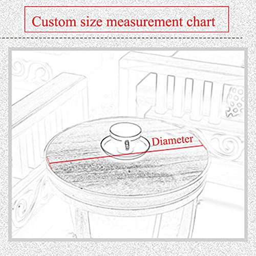 Protection de nappe mate ronde en PVC transparent pour table basse