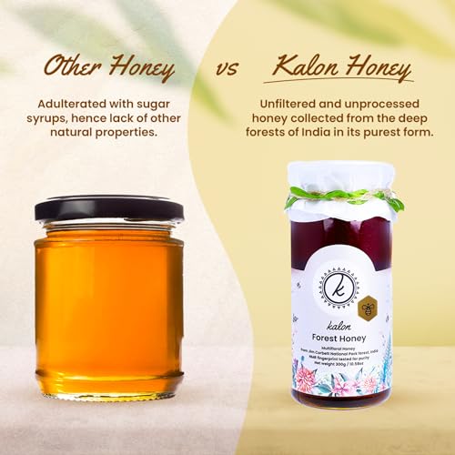 Image of KALON 100% Natural Forest Honey | NMR Tested | No Added Sugar and Preservatives | Mild Flavour with Floral Aroma - 300 gm