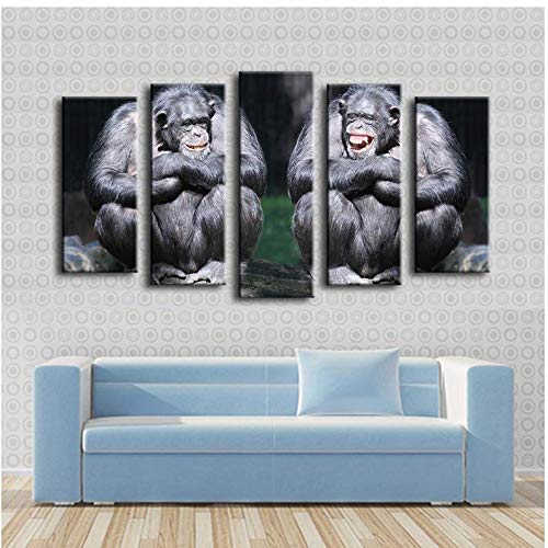 Peinture murale singe drôle cadeau idéal pour crémaillère et fans de nature