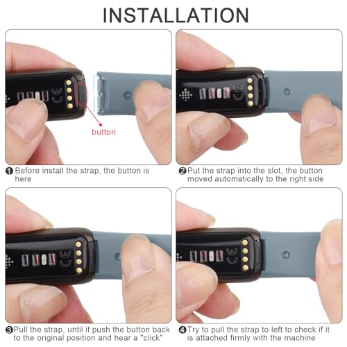 Image of 4 PACK Sport Bands Compatible with Fitbit Luxe Bands for Women Men, Soft Silicone Replacement Sport Straps Wristbands for Fitbit Luxe Fitness and Wellness Tracker