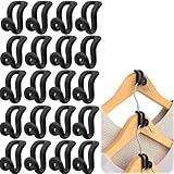 KRYMXAR Platzsparende Kleiderbügel, 20 Stück, Kleiderbügel Haken, Verbindungshaken Für Kleiderschrank Organisation