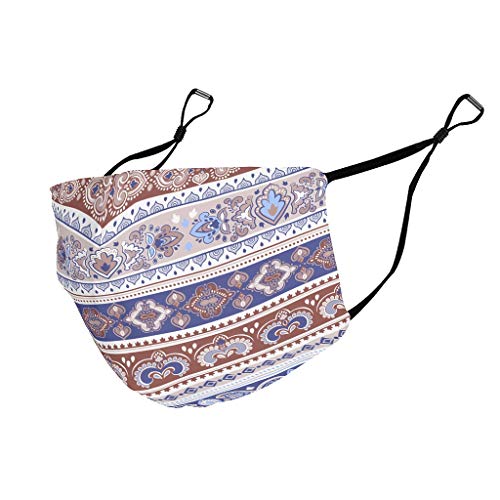 Preisvergleich Produktbild Youturnnow Mandala Lotus Mundschutz mit Ohrschlaufen Waschbar Wiederverwendbar Staubschutz für Staub White OneSize