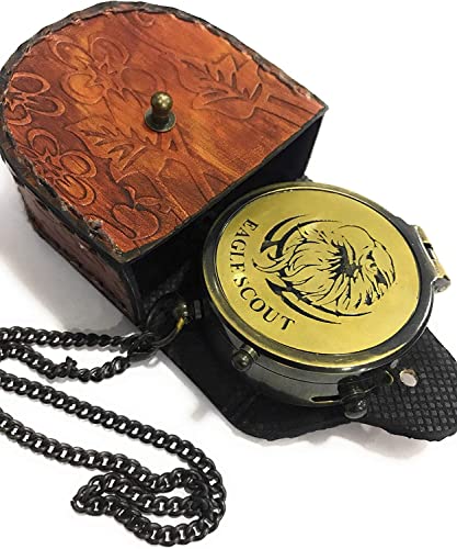 Brújula portátil de estilo vintage en latón miniatura 7