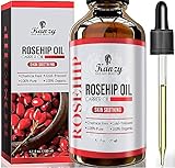 Kanzy Aceite de Rosa Mosqueta Puro 100% 120ml Orgánico Prensado en Frío Bio sin Refinar Rosa Mosqueta para Cicatrices y Estrías, usado como Hidratante para Cuerpo y Piel