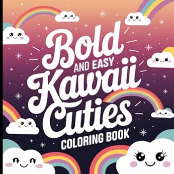 Paperback Bold and Easy Kawaii Cuties Coloring Book