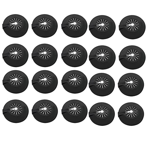 20 Pcs Roseta de Cubierta de Radiador,Embellecedor Radiador Plástico Collar Tuberia Cubiertas,Collar de Plástico para 8-30 mm, Tuberías de Agua,Tuberías de Gas, Tuberías de Grifo (Negro)