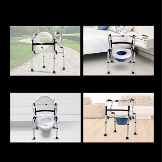Folding Multi-Function Aluminum Walking Aid for Elderly & Disabled, Lightweight Zimmer Frame, Adjustable Height