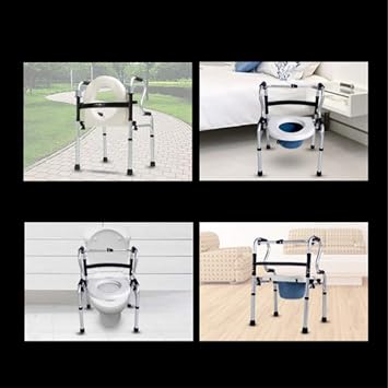 Folding Multi-Function Aluminum Walking Aid for Elderly & Disabled, Lightweight Zimmer Frame, Adjustable Height