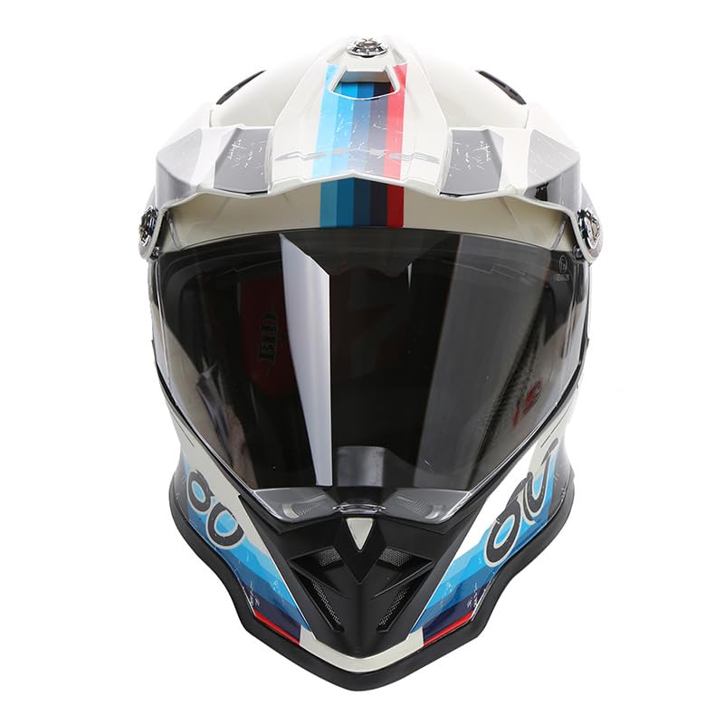 PAESCOY Motocross Helm - DOT/ECE Geprüfter Fullface Helm Für Damen & Herren Mit Anti-Beschlag Visier
