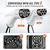 VEVOR Câble de Recharge EV de Type 2 à Type 2 Chargement Monophasé Véhicule Électrique 32 A 22 kW 5,5 m IP66 Étanche avec Sac de Transport pour IEC62196 Véhicule Électrique Hybride Rechargeable CE TÜV