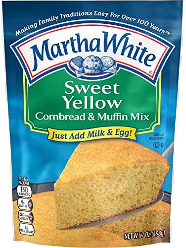 Martha White Sweet Yellow Cornbread and Muffin Mix, 7 Ounce (Pack of 12)