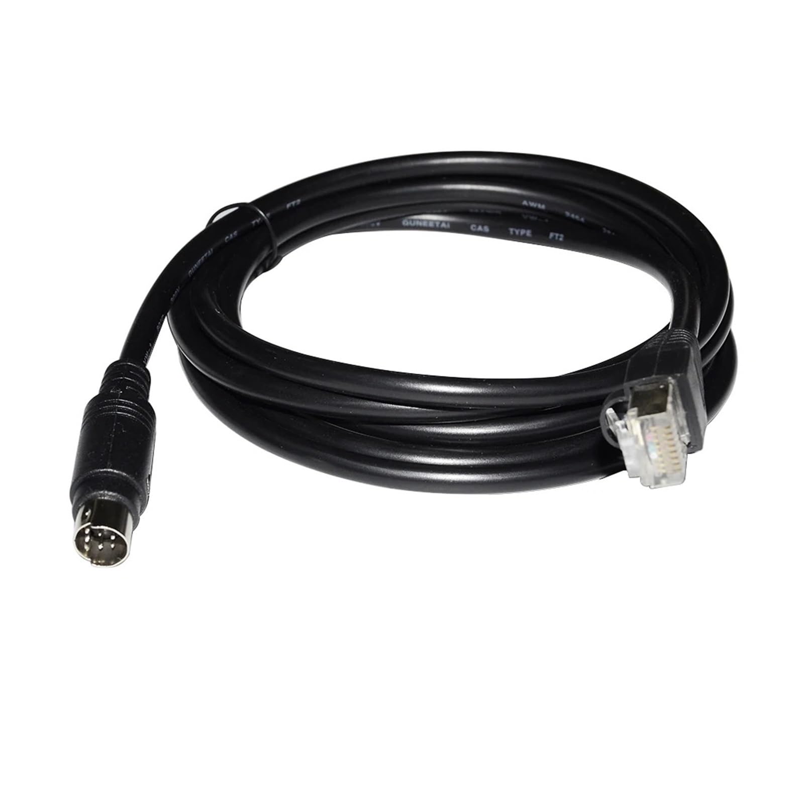 RJ45 to Mini Din 8P MD8 Male Connector RS422 Programming Communication Cable for Hakko Monitouch HMI MJ2 to Mits~bishi FX PLC(5M)