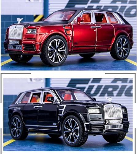 Image of SPITEN Exclusive Alloy Metal Pull Back Die-Cast Car 1:24 Rolls Royce Cullinan Diecast Metal Pullback Toy Car with Openable Doors & Light, Music Boys Gifts Toys for Kids, Multicolor